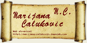 Marijana Čaluković vizit kartica